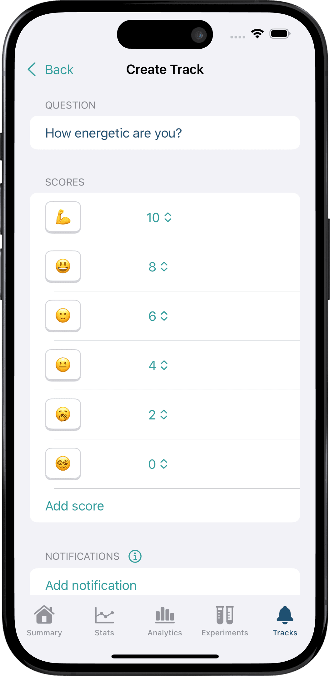 Define emoji-based scored responses